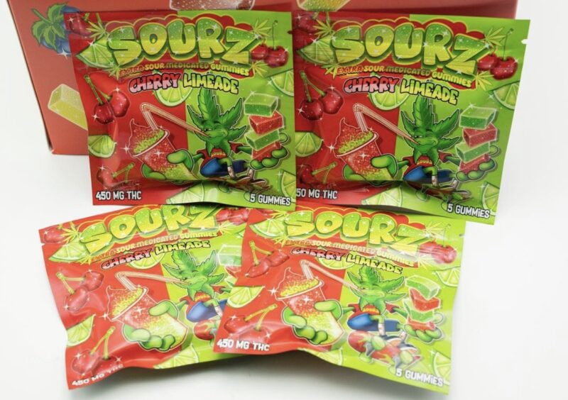 Cherry Limeade 450mg THC Sourz Gummies